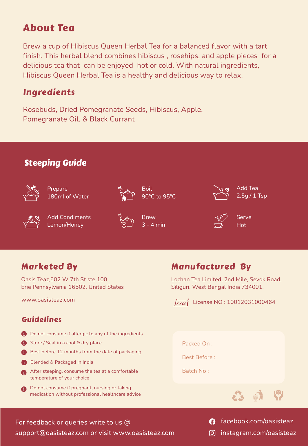 Hibiscus Queen Herbal Tea